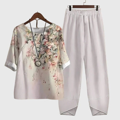 Women's Two-Piece Floral Print Summer Set