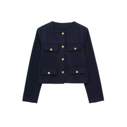 Elegant Women's Blazer Long-Sleeved Vintage Style