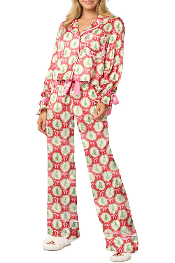 Christmas Outfit: Long Sleeve Top and Elastic Pants Set