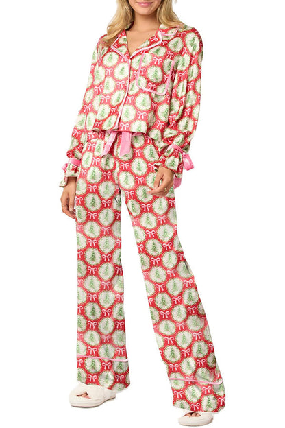Christmas Outfit: Long Sleeve Top and Elastic Pants Set