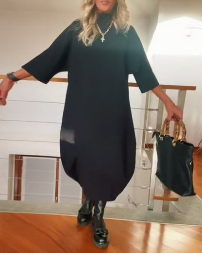 Fashionable Women's Dress PlainLoose