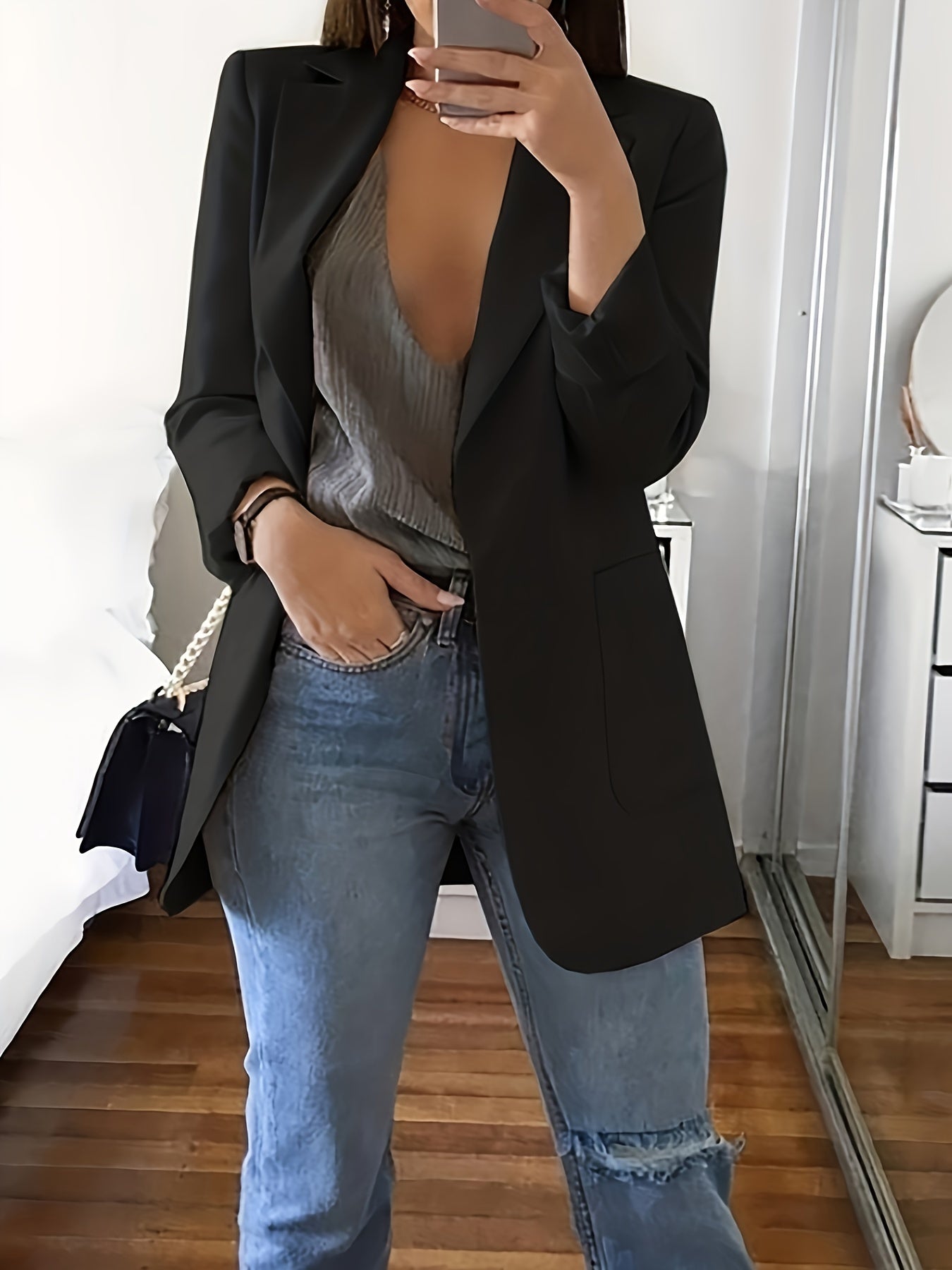 Fashionable Oversized Blazer Casual Chic