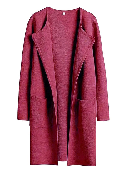 Women's Coat Knee-Length Loose Fit