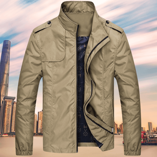 Herren Herbstjacke Oxford Stil Kragen - IdealeKleiden