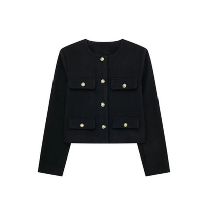 Elegant Women's Blazer Long-Sleeved Vintage Style