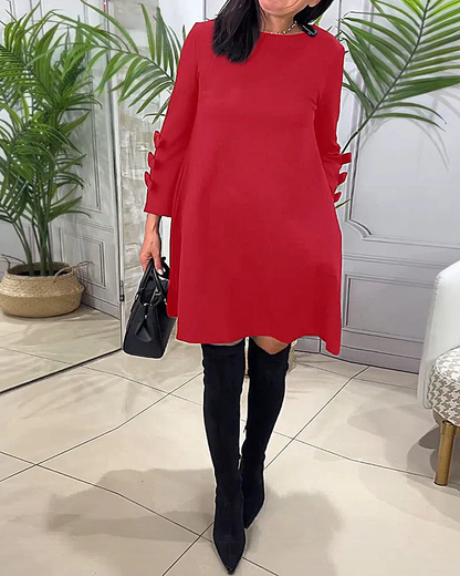 Elegant Women's Dress Long Sleeve Chic