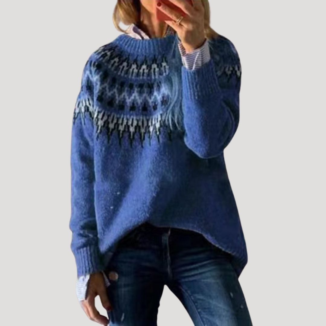 Women's Spring Sweater Patterned Pastel