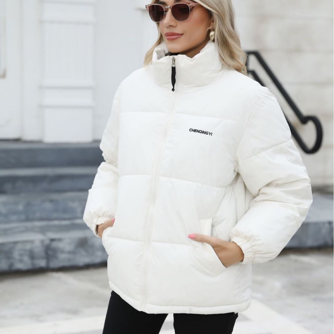 Windproof Puffer Jacket Cotton Warm