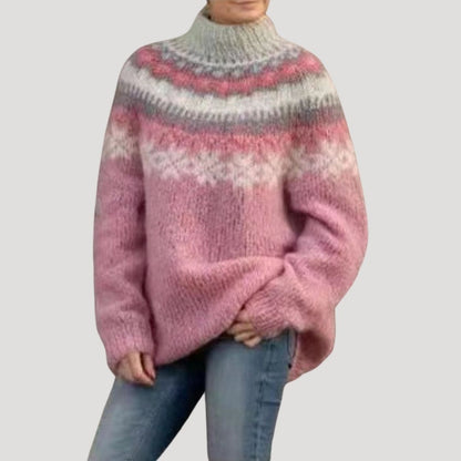 Women's Spring Sweater Patterned Pastel