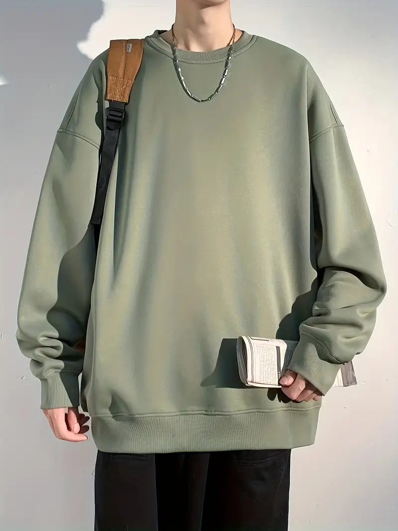 Colorful Round-Neck Sweater for Men