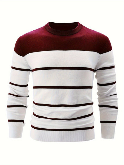 Striped Cotton Sweater Elegant Look