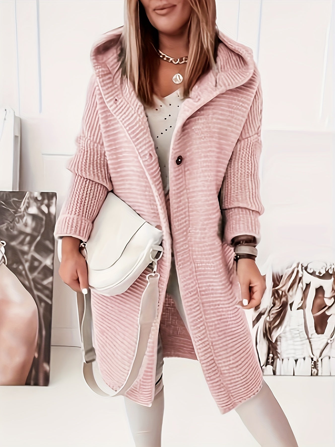 Women's Cashmere Cardigan Hoodie Luxury