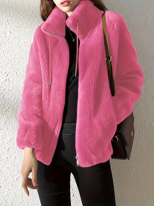Weiche Fleecejacke Damen Winter - IdealeKleiden