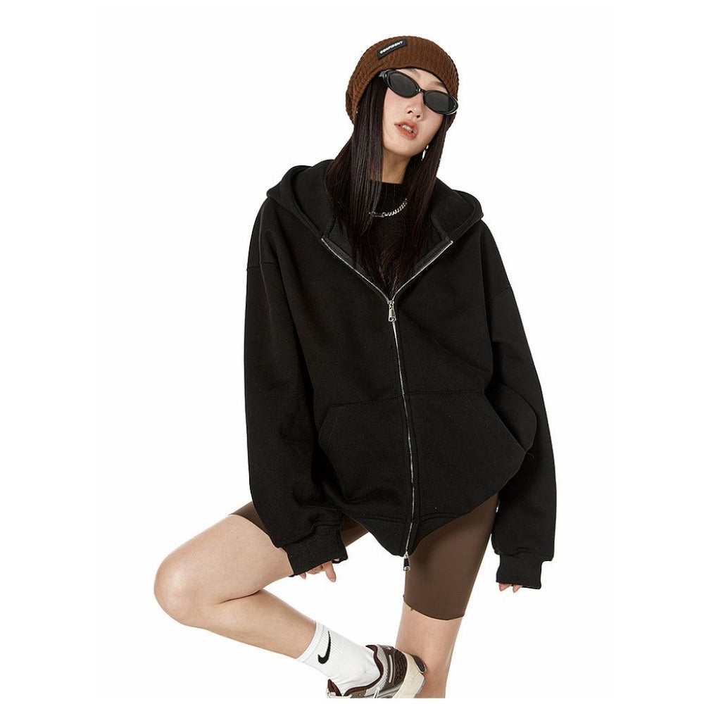 Damen Hoodie mit Reißverschluss Modern