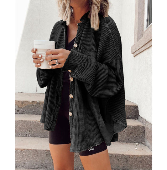 Stilvolle Hemdjacke Mit Knöpfen - IdealeKleiden