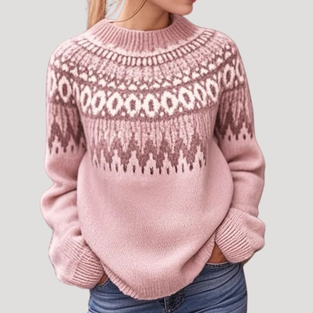 Women's Spring Sweater Patterned Pastel