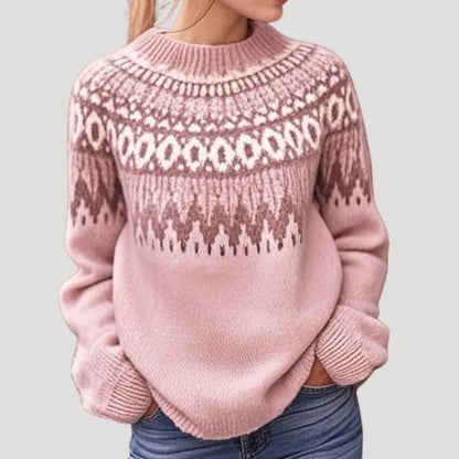 Women's Spring Sweater Patterned Pastel