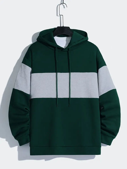 Men's Hoodie Long Sleeve Contrast Hood Modern