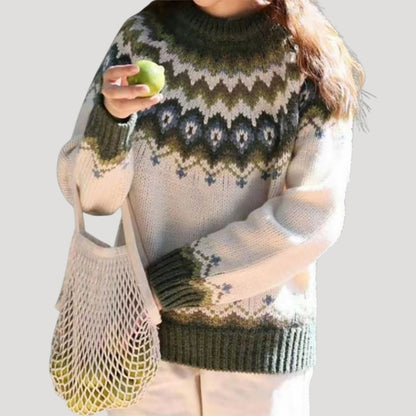 Women's Spring Sweater Patterned Pastel