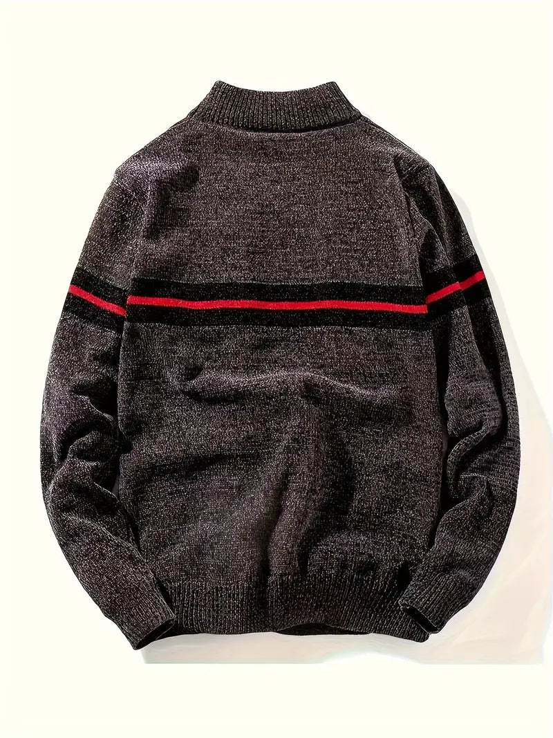 Men's Jumper Striped Pattern Modern Style