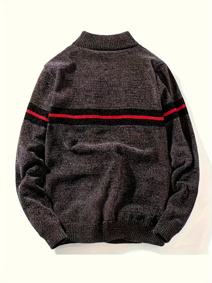 Men's Jumper Striped Pattern Modern Style