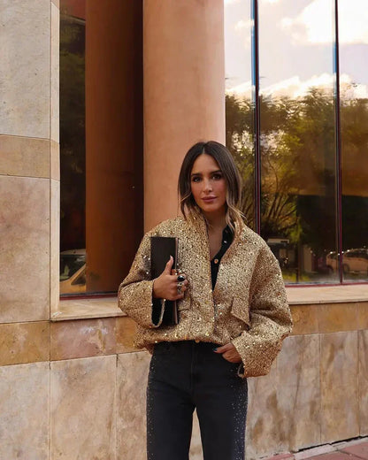 Elegante Abendjacke mit Glamour Look - IdealeKleiden