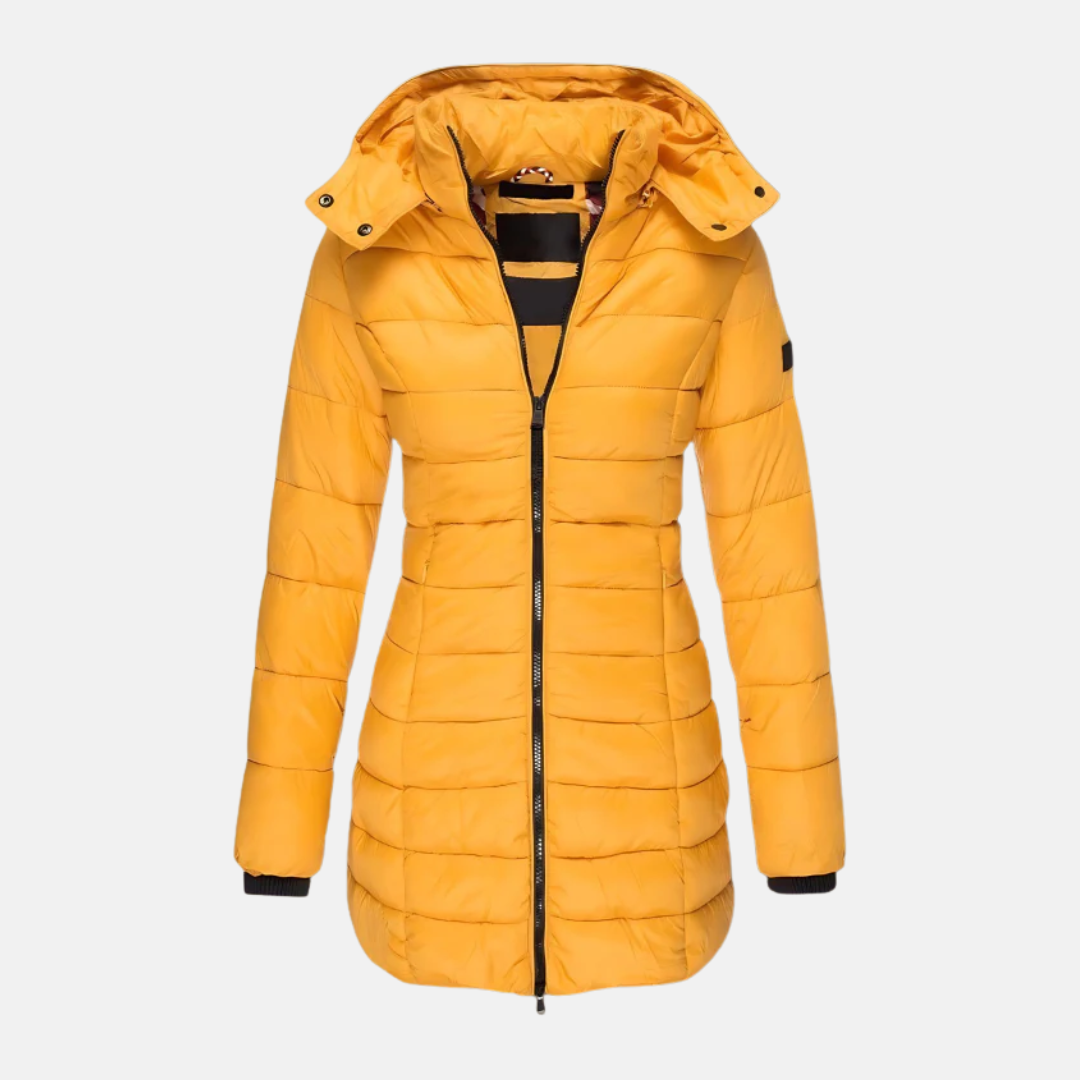 Women's Slim Fit Padded Hooded Winter Jacket