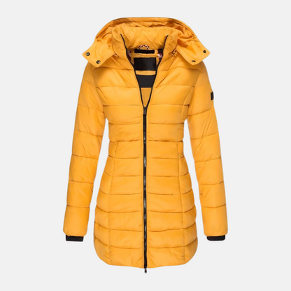 Women's Slim Fit Padded Hooded Winter Jacket
