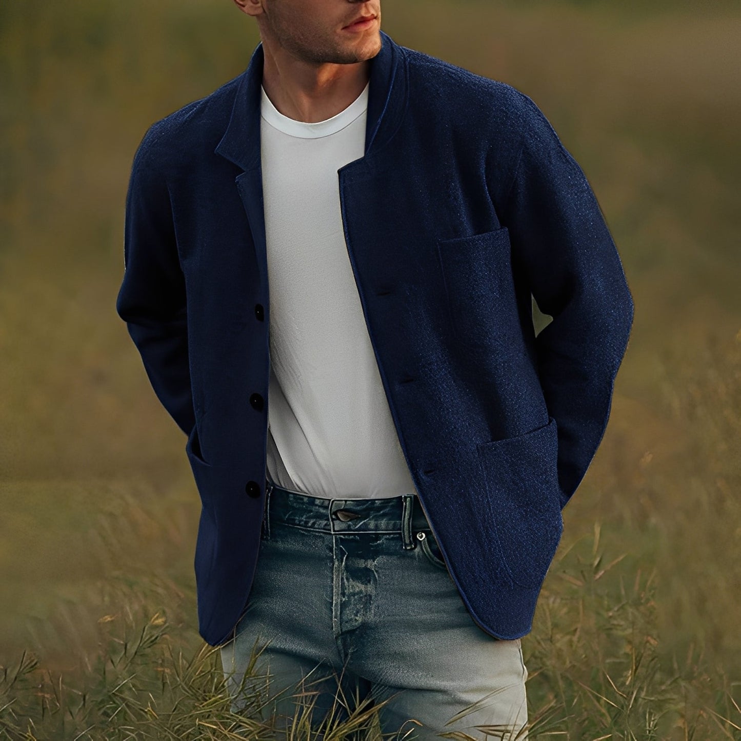 Men's Classic Jacket with Pockets and Style
