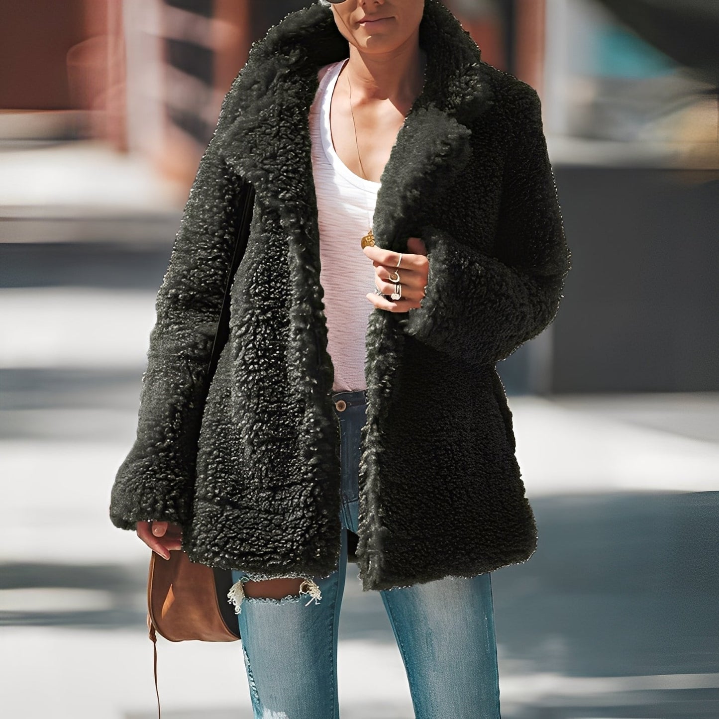 Women's Modern Style Warm Fleece Jacket