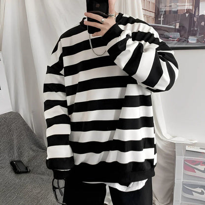 Men's Oversized Sweater Striped Design