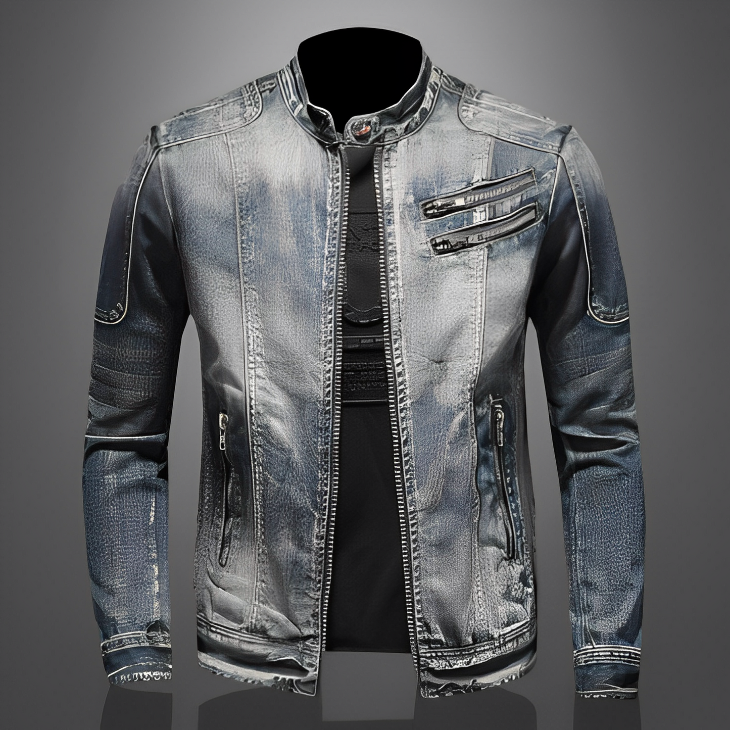 Men's Modern Denim Jacket With Pockets
