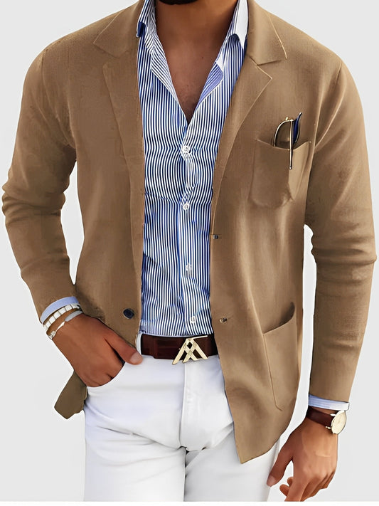 Maßgeschneiderter Herrenblazer Elegant mit Taschen - IdealeKleiden