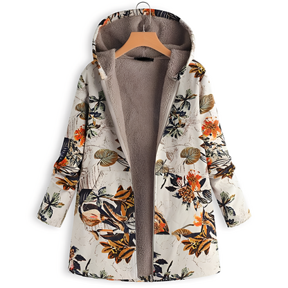 Stylish women's jacket with a vintage-look pattern