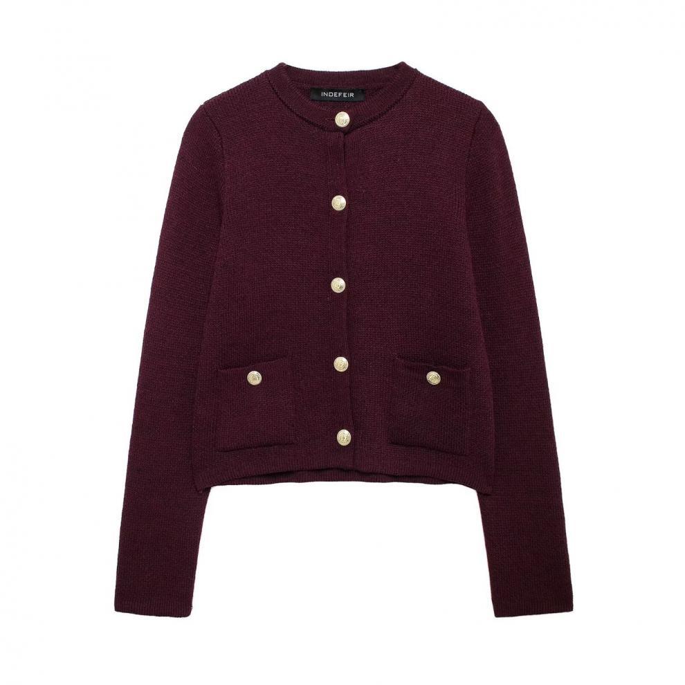 Stylish Women's Cardigan with Gold Buttons