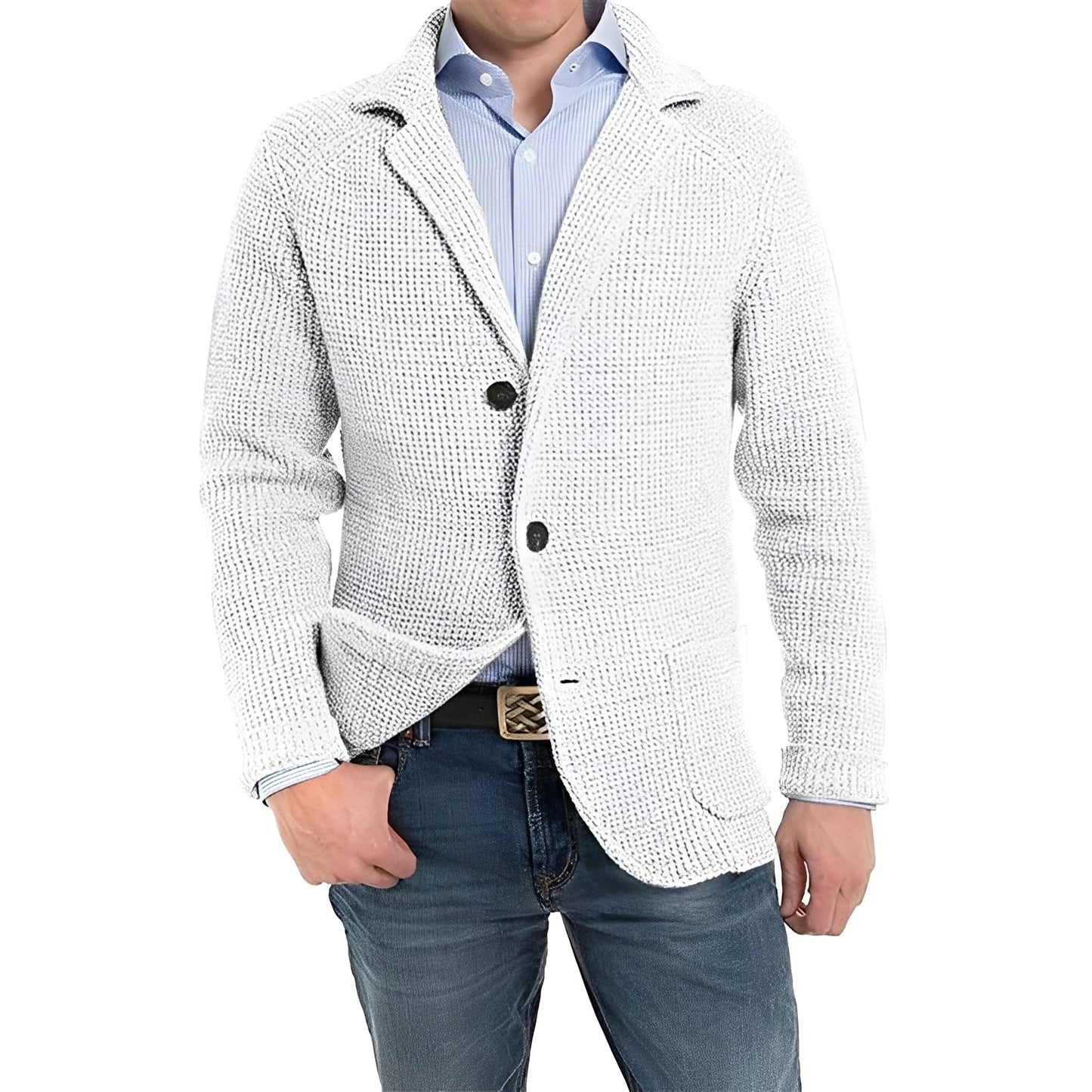 Stylish men's jacket with flap pockets