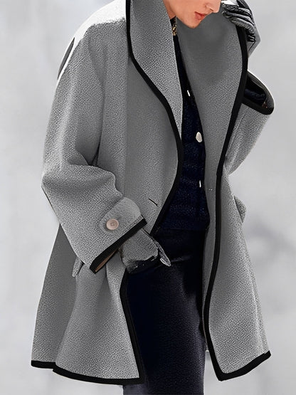 Elegant Women's Wool Coat Classic Long