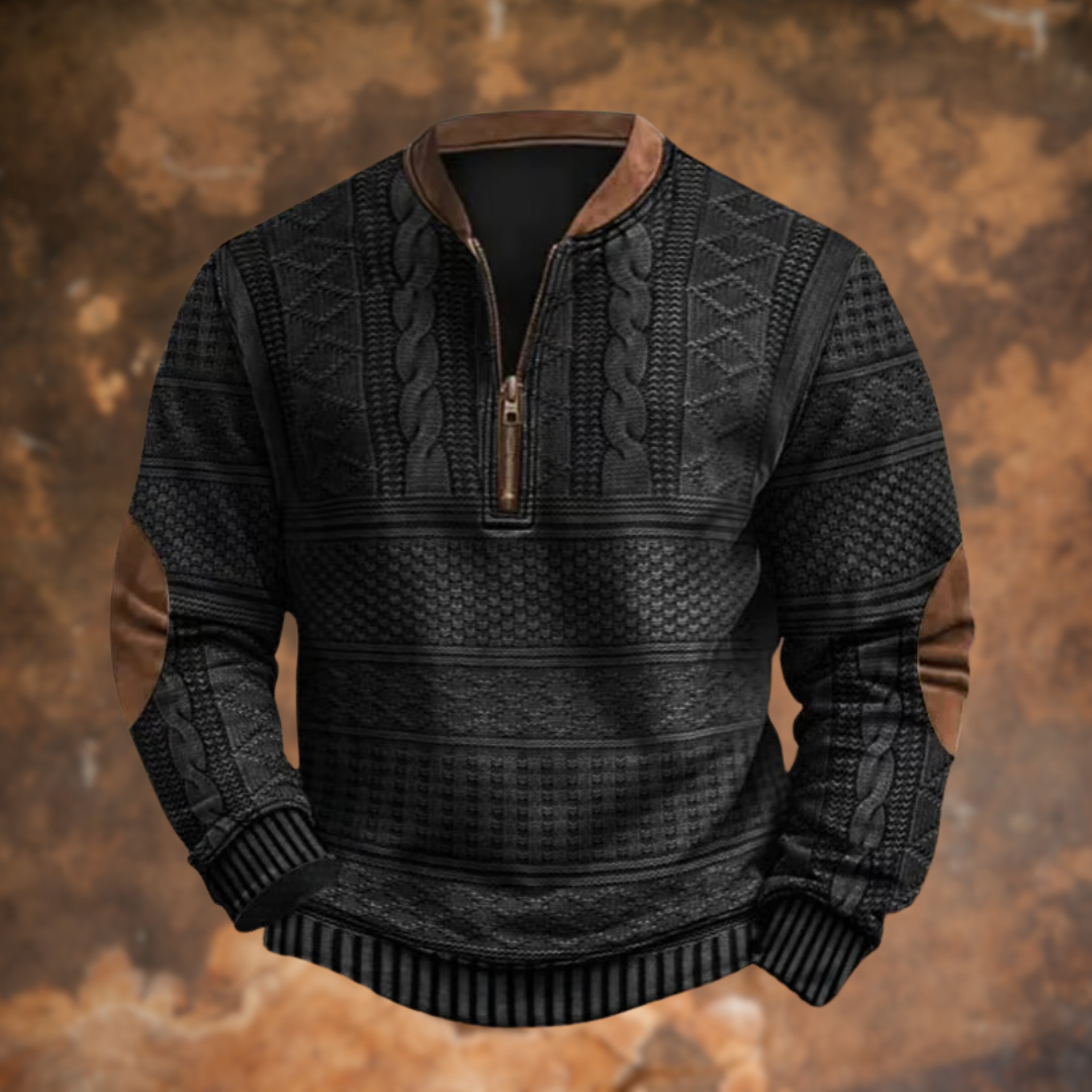Men's Winter Jacket Classic Fur-Lined Black