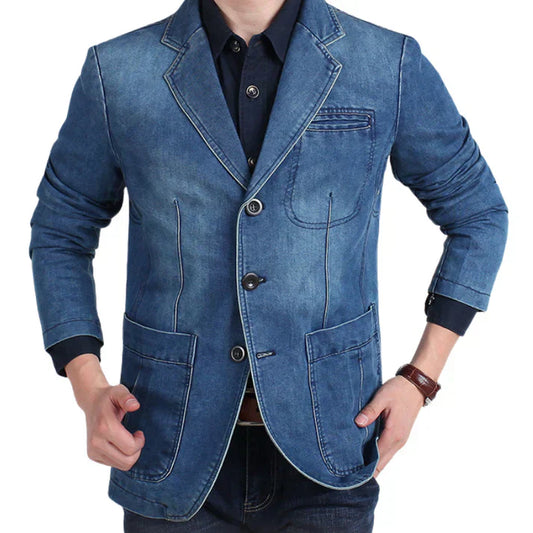 Moderner Denim Blazer Herren - IdealeKleiden