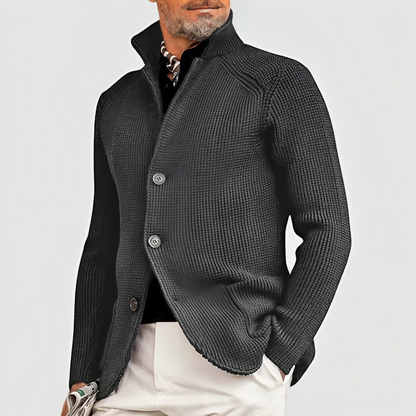 Men's Buttoned Elegant Cashmere Coat