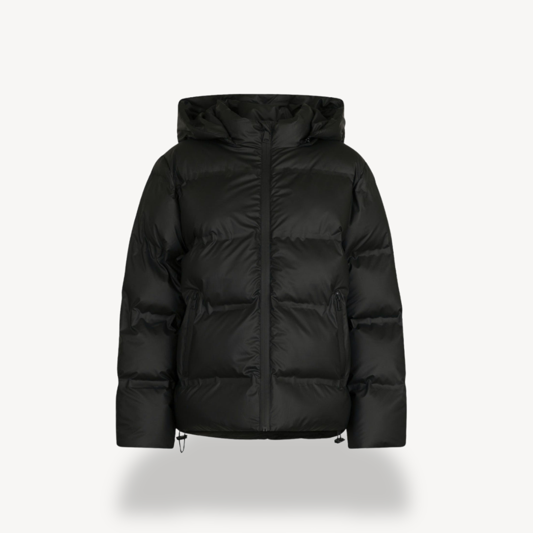 Women's Black Hooded Puffer Jacket