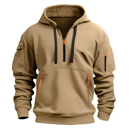 Bequemer Herren Hoodie mit Reißverschluss - IdealeKleiden