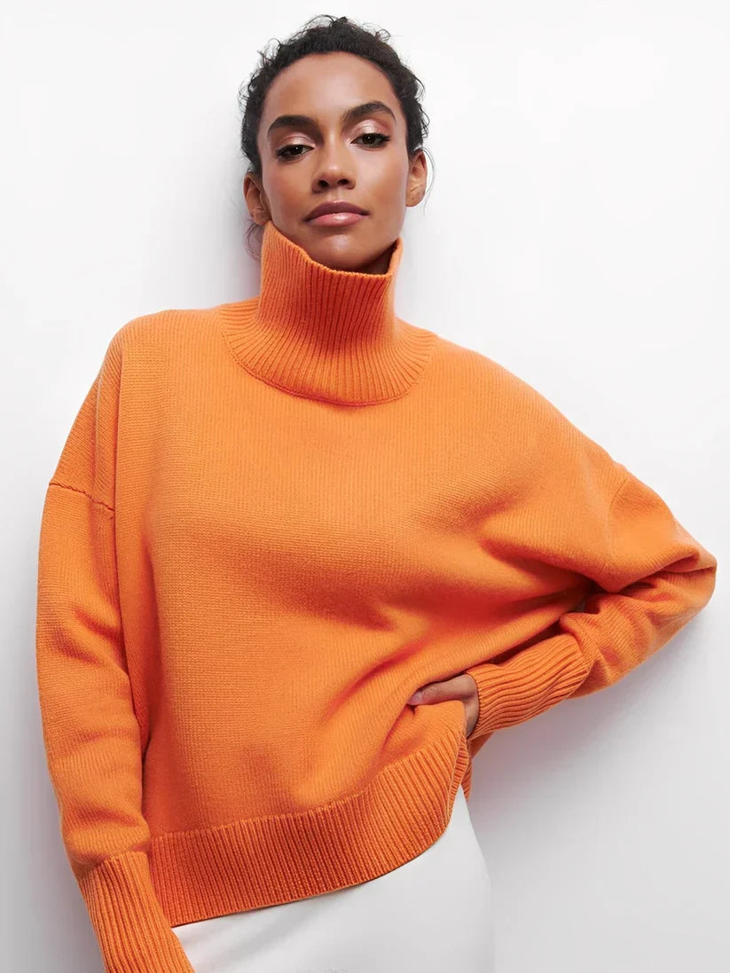 Stylish Women's Warm Turtleneck Sweater