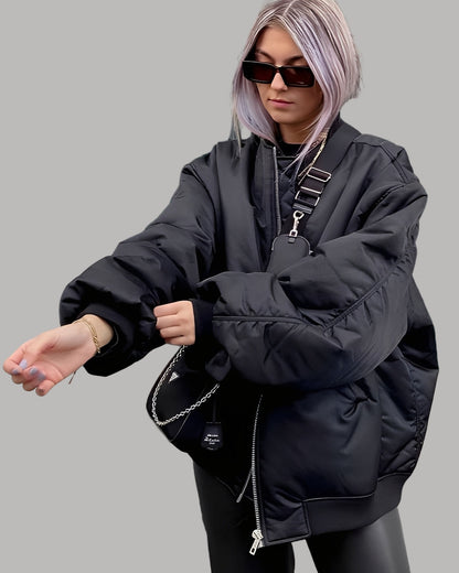 Modern Women's Bomber Jacket Oversized Style