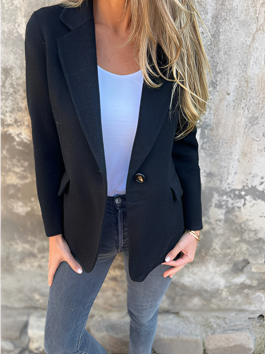 Stylish Women's Wool Blazer Modern Design