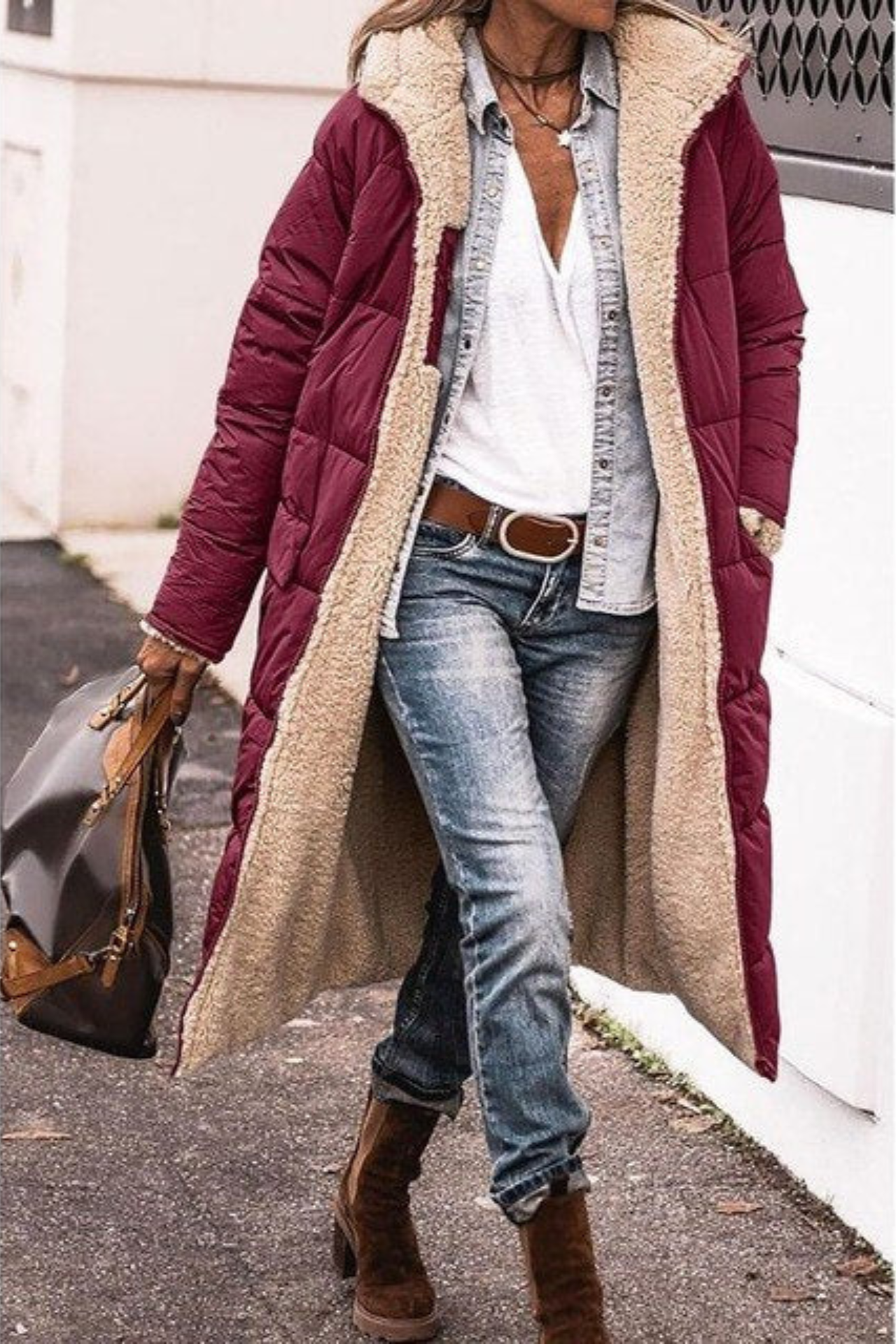 Stylish Women's Reversible Winter Coat