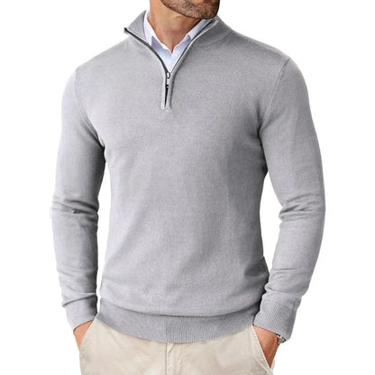 Herren Pullover Modern Halbzip Sweat