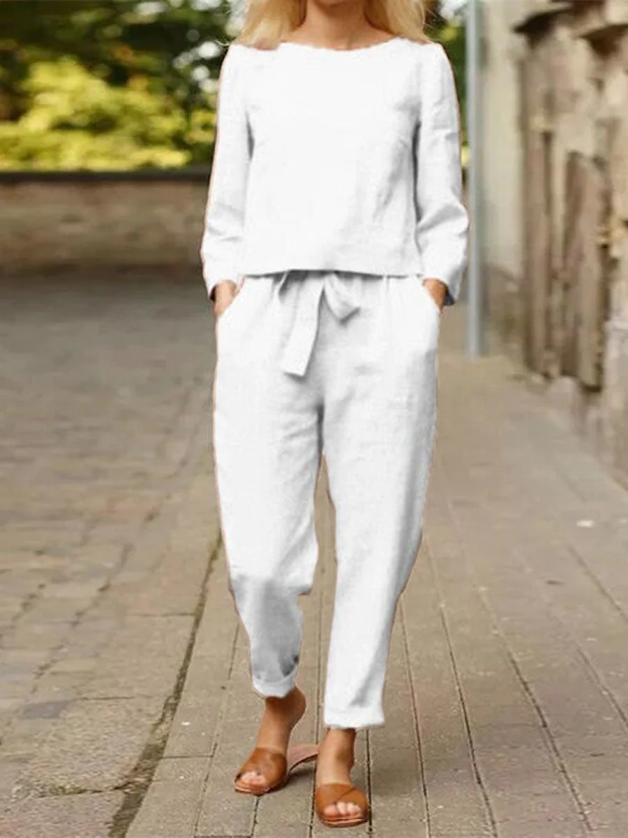 Women's Sports Set Long Sleeve Top High Waist Pants