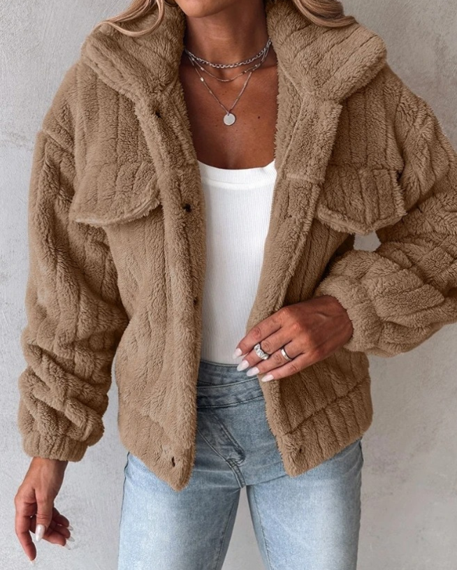 Women's Short Warm Plush Winter Jacket