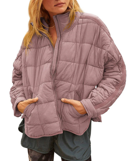 Lightweight Puffer Jacket Compact Zipper Women